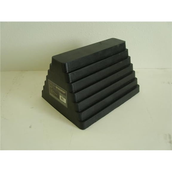 9 x 7 x 5.5 in. Double-Sided Pyramid Rubber Wheel Chock - Pack of 6