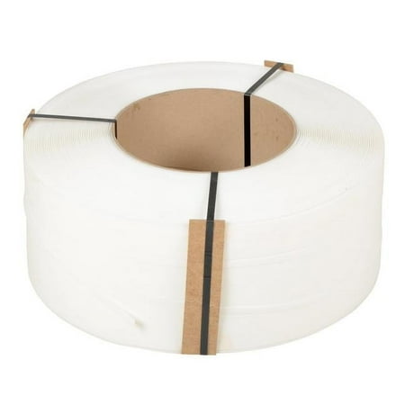 9 x 8 in. White Polypropylene Strapping - 12900 ft. per Roll