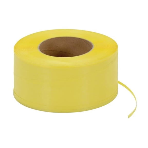 9 x 8 in. Yellow Polypropylene Strapping - 9900 ft. per Roll