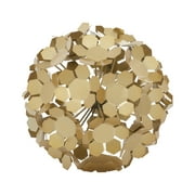 9" x 9" Gold Metal Floral Sculpture, by DecMode