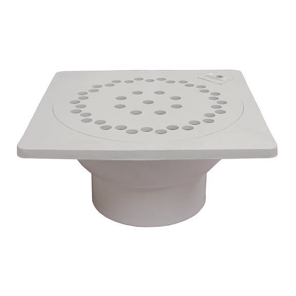 9" x 9" PVC Bell Trap with 3" x 4" Outlet,PartNo D42009 JonesStephens