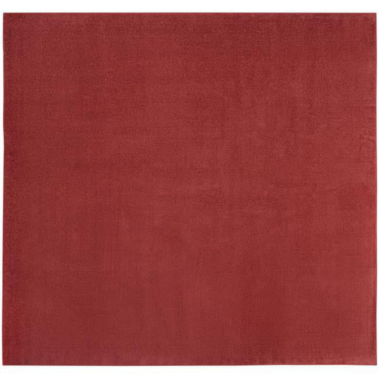 9 x 9 ft. Brick Red Non Skid Indoor & Outdoor Square Area Rug