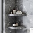 thumbnail image 1 of 9'' x 9'' x 0.75 Thickness Premium Marble Corner Shelves for Bathroom Wall (Bottocino), 1 of 7