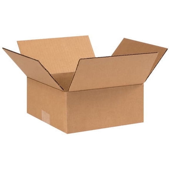 SSBM 9" x 9" x 4" Kraft ECT-32 Single Wall Corrugated Flat Boxes Shipping Packing 25/BUNDLE