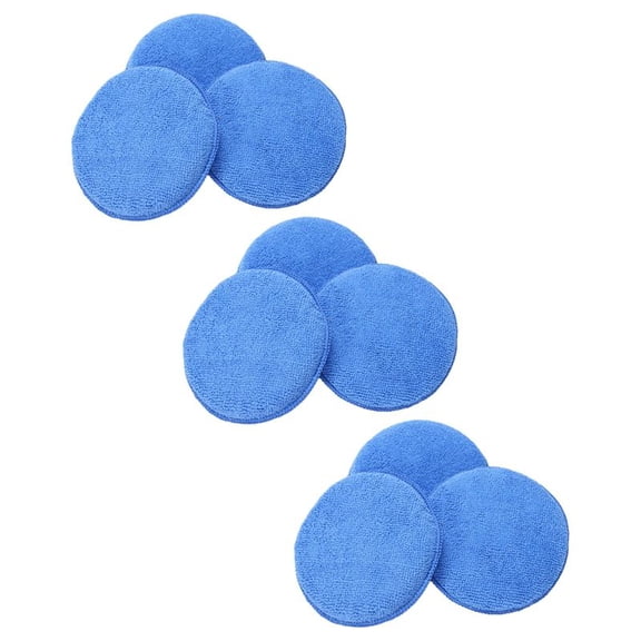 9 x Microfibre Foam Sponge Polish Wax Applicator Pads Car Home Cleaning,9 x Polished sponge pad,blue