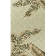 thumbnail image 1 of 9'x12' Sage Green Hand Tufted Tropical Quatrefoil Indoor Area Rug, 1 of 2