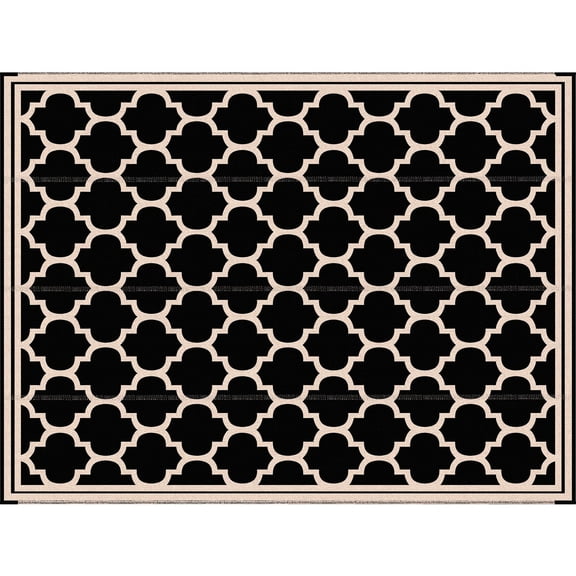 9'x12' Waterproof Patio Rug with Reinforced Edges / Resistant to Fraying and Sun Fading