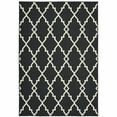 thumbnail image 1 of 9â€™x13â€™ Black and Ivory Trellis Indoor Outdoor Area Rug, 1 of 9