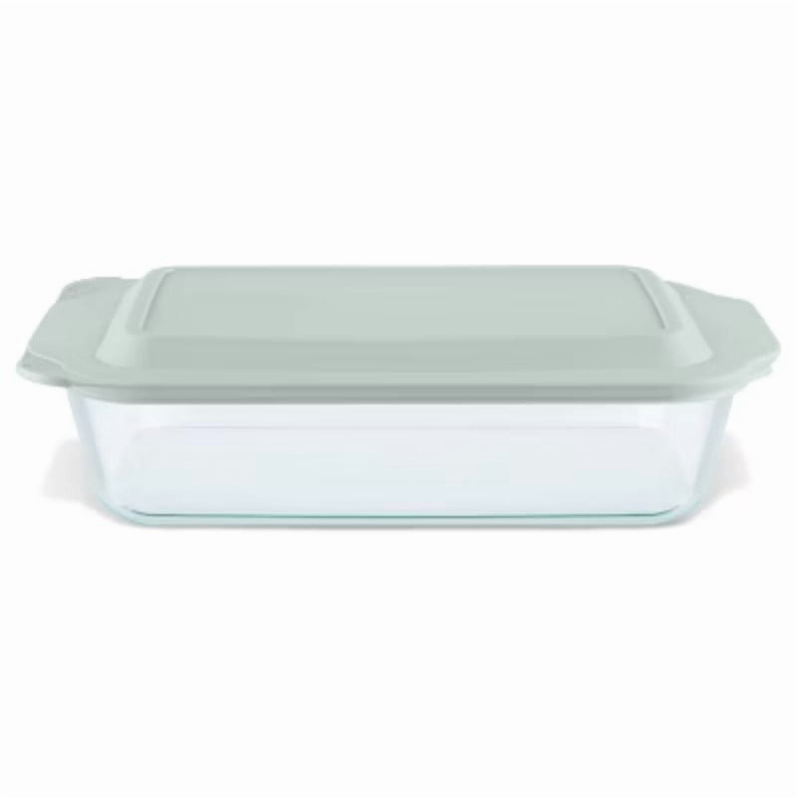 9"x13" Glass Deep Casserole Dish with Lid Sage Green: 5 Qt Baking Dish, Dishwasher & Microwave Safe - Walmart.com