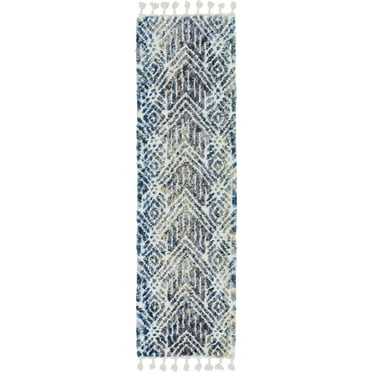 9'x13' Grey Ivory Machine Woven Space Dyed Geometric Bohemian Indoor Area Rug
