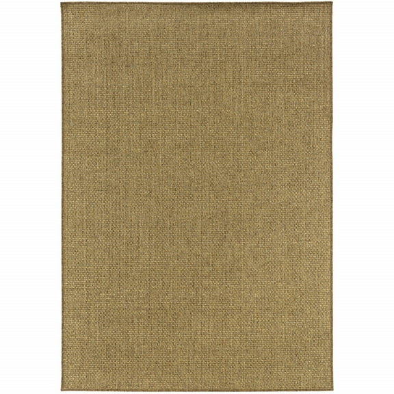 9’x13’ Solid Tan Indoor Outdoor Area Rug