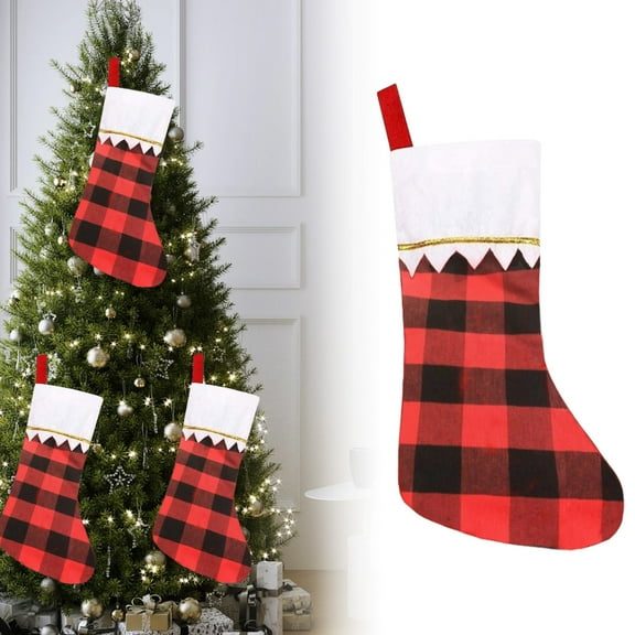 9''x14'' Personalized Christmas Stockings,DIY Christmas Stockings,Christmas Stocking Hanging Ornaments with Gold Trim,Christmas Fireplace Decor Holiday Farmhouse Indoor Rustic Home Decor(Red3)