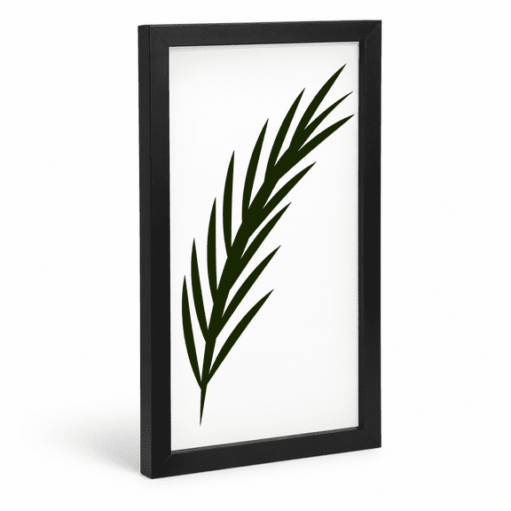 9"x24" Black Plastic Picture Frame with Plexiglass for Wall Mounting