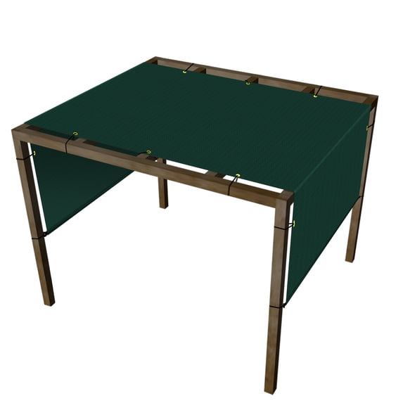 9'x4' Green Outdoor Sun Shade Panel Universal Pergola Replacement Cover Canopy with Grommets Weight Rods Sun Block Cover