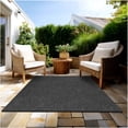 thumbnail image 1 of 9'x9' Soft Indoor/Outdoor Hobnail Style Area Rugs. Lightweight and Flexible for Easy Cleaning and Transport (Color: Black Ice), 1 of 8