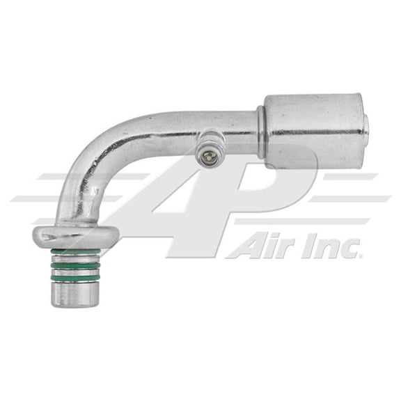 90 #10 Male Springlock with R12 Port for Reduced Diameter Hose