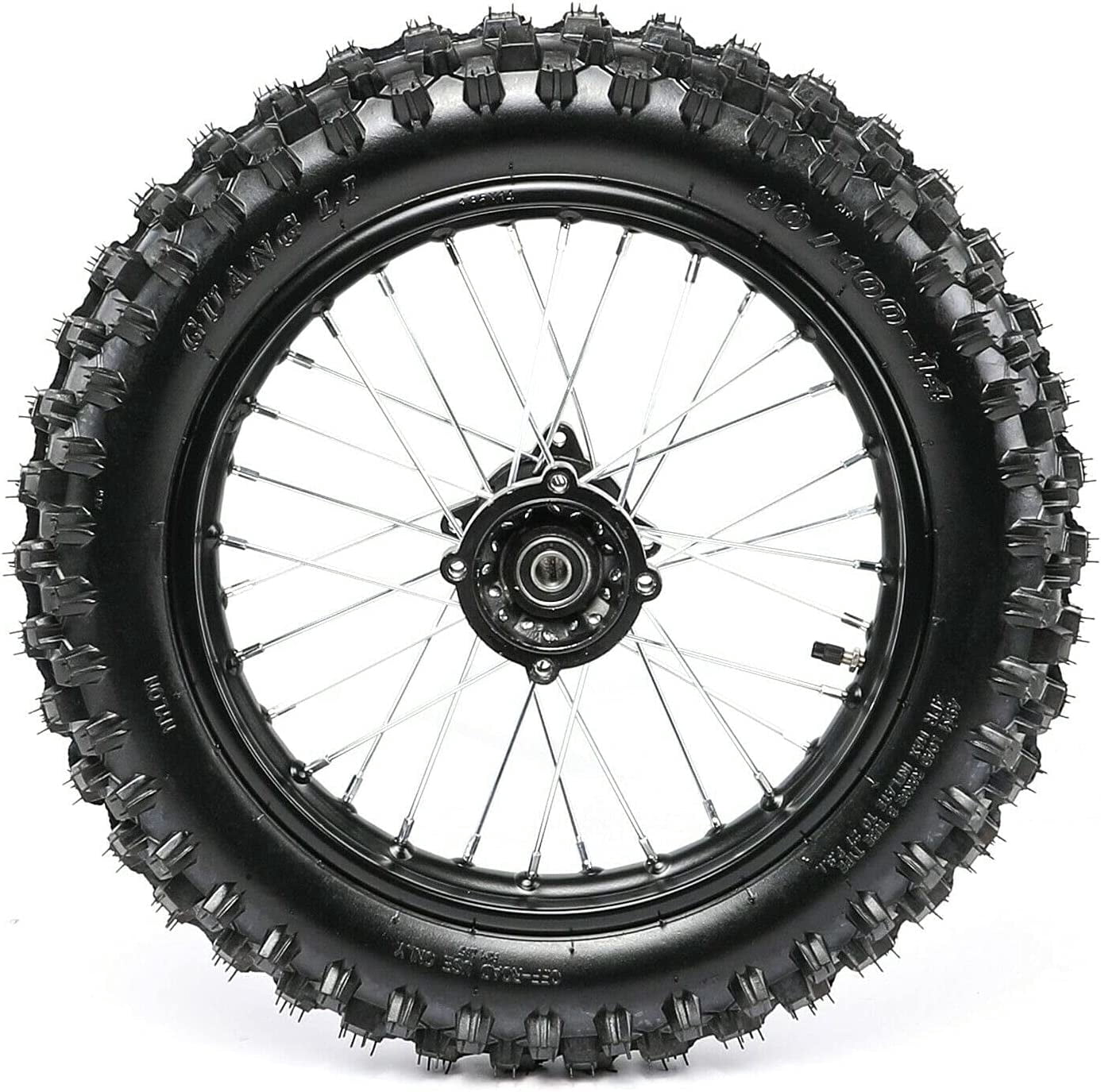 90/100-14 Inch Rear Wheel Tire Rim For Dirt Pit Bike Monkey Bike TTR100 KLX65 CRF70 Apollo 125cc 140cc 150cc 160cc