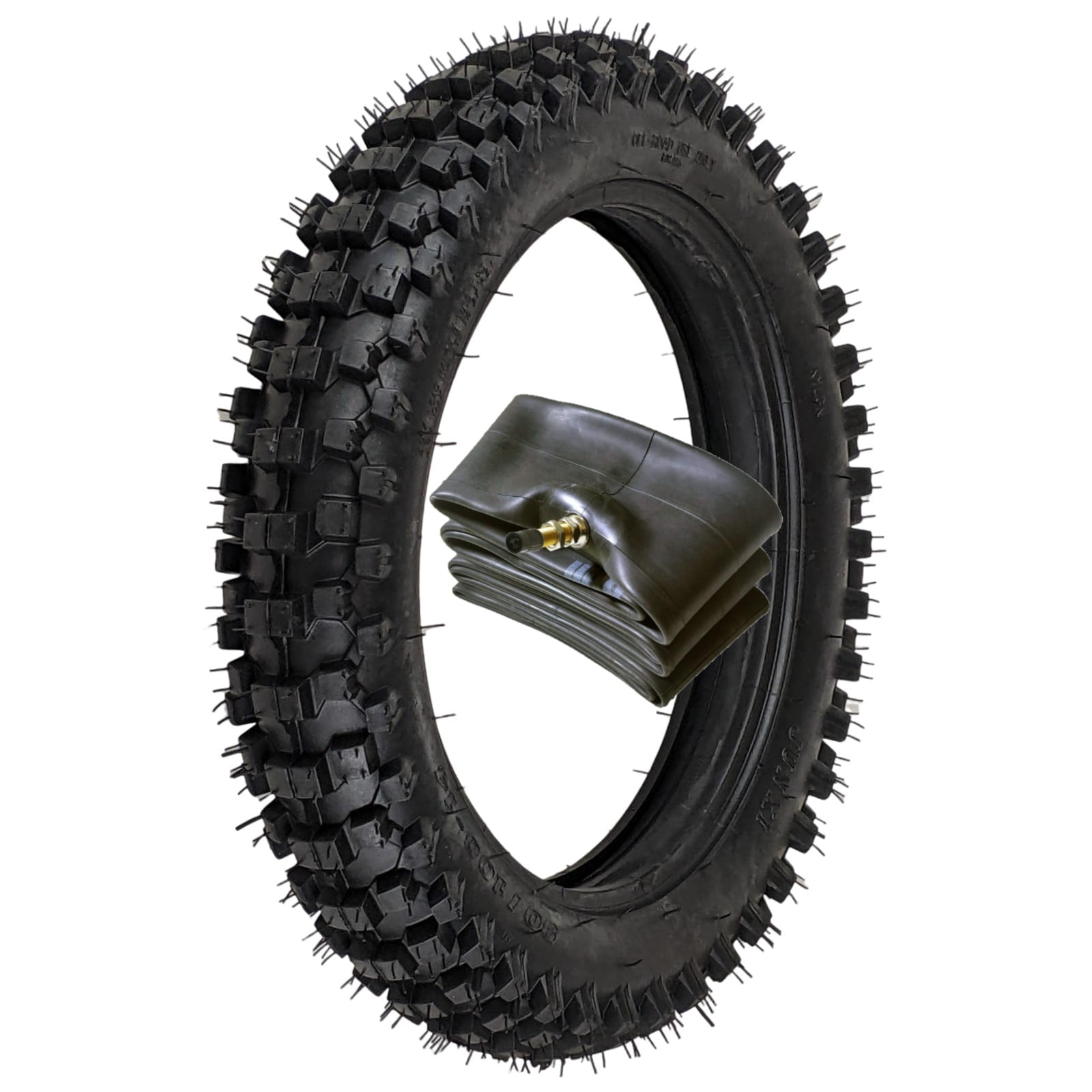 RedCap 90/100-14 Dirt Bike Tire with Inner Tube TR4 Valve Stem
