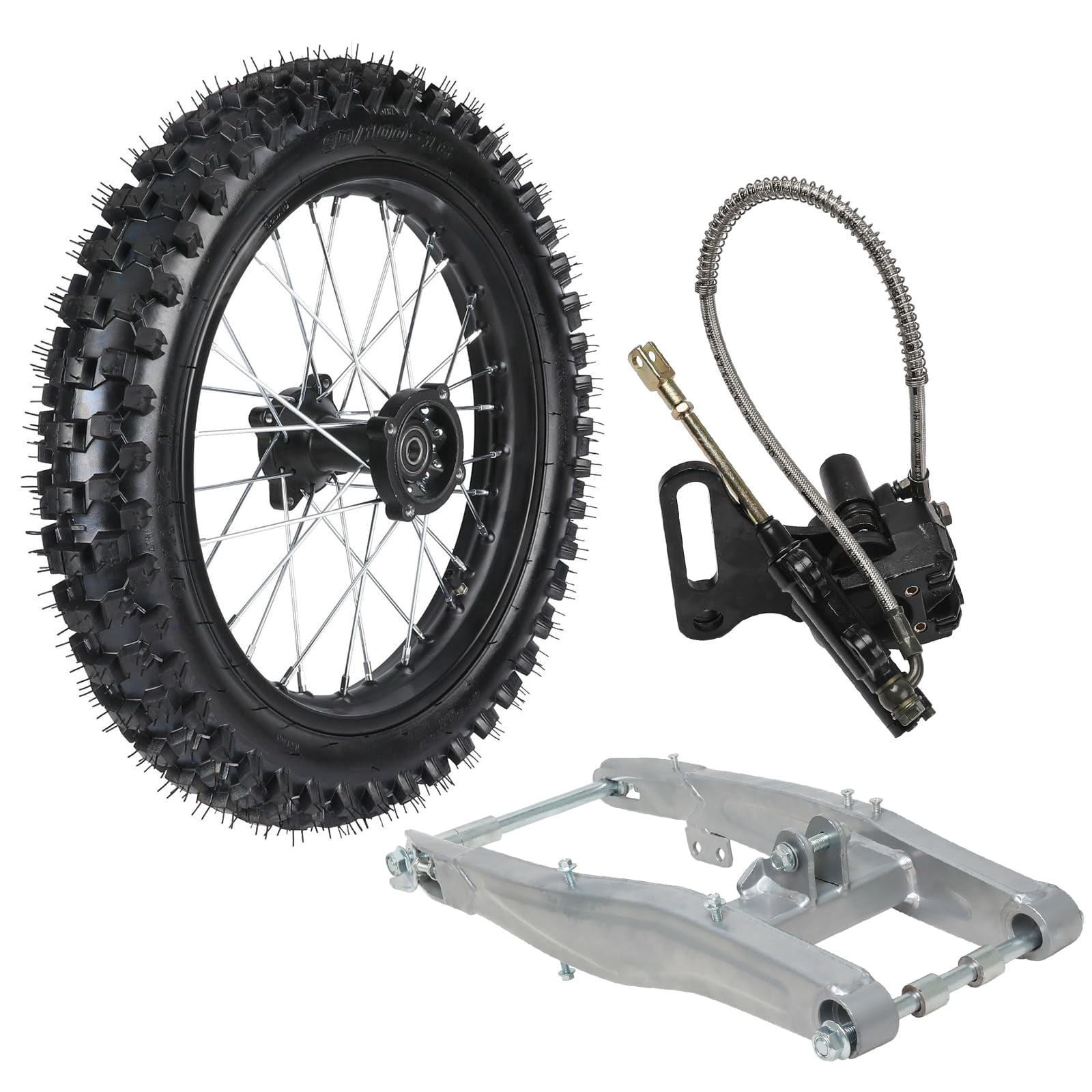 Complete Rear Wheel Assembly For Pit Bike - 90/100-16 Tire & 1.85x16 Rim, Fits 15mm Axle (125cc-250cc) - View #3