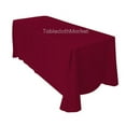 thumbnail image 1 of 90"×132" Tablecloths 100% Polyester 25 COLORS Wholesale Wedding Catering SEAMED", Burgundy, 1 of 1