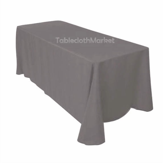 90"×156" Tablecloths 100% Polyester 25 COLORS Wholesale Wedding Linen Catering", (Color: Charcoal Grey)