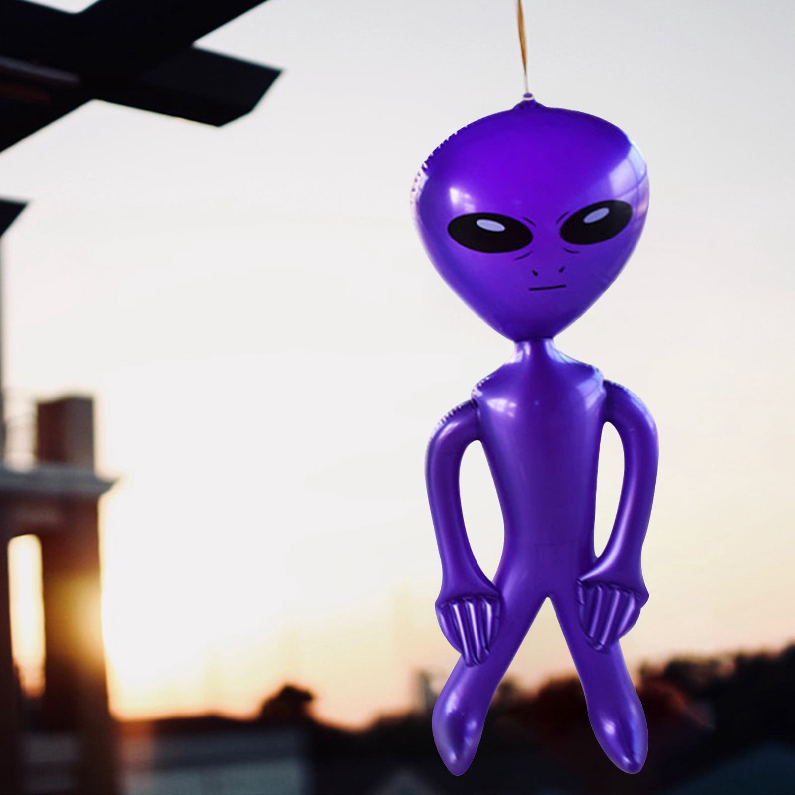 90/170cm PVC Inflatable Alien Figurine Decoration, Large Lightweight ...