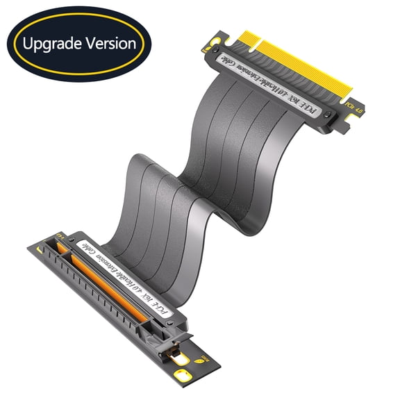 90°/180° Angle GPU Extension For RTX 4090/4080, PCIe 4.0 GPU Riser Cable - 20cm Shielded 16x PCI Express Extension Cable, Vertical Mount Compatible (Gen 4/3/2/1),90 grados