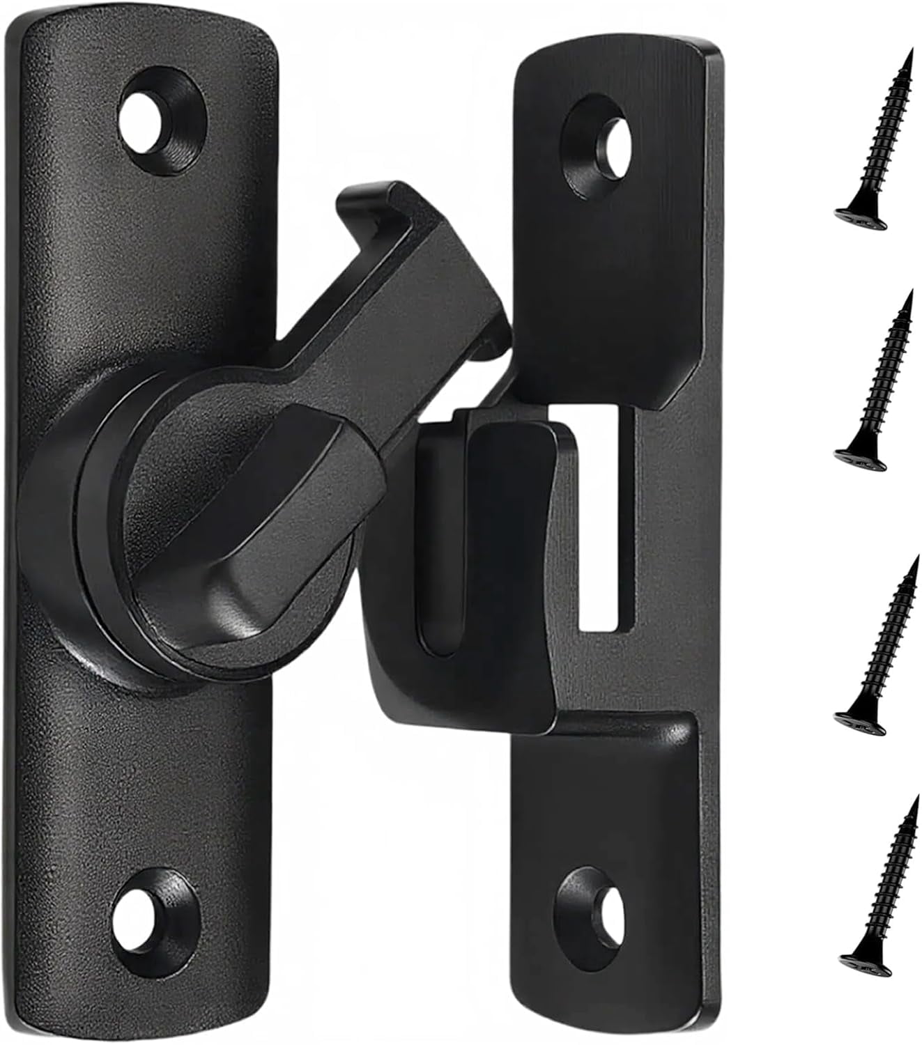 90/180° Barn Door Lock – Heavy Duty Sliding Gate Latch, Rust-Proof Carbon Steel, Child & Pet Safety For Barn, Bathroom, Garden