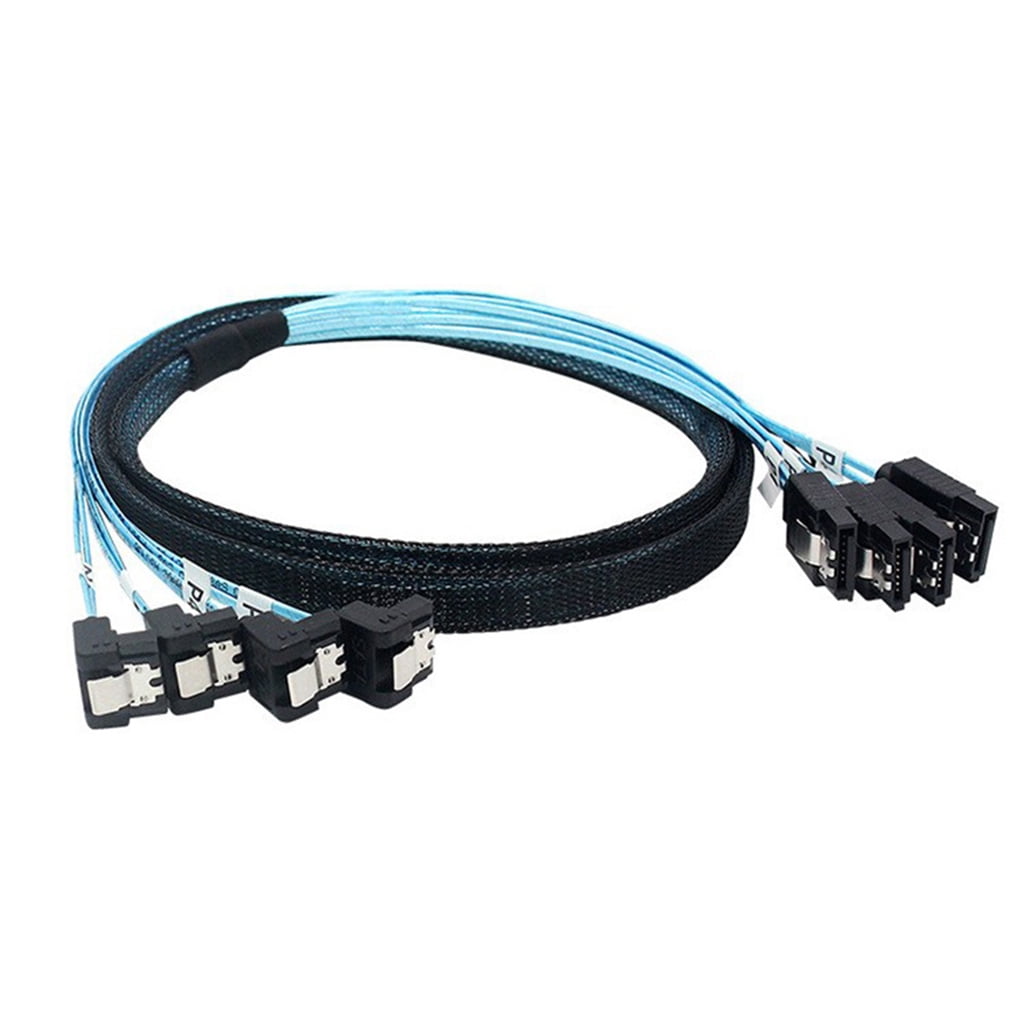 90/180 Degree 4/6/8 SATA to 4/6/8 sata 4.0 7p Female with Braided Mesh for Server Computer Host SSD SATA Hard Disk Adapter Cable