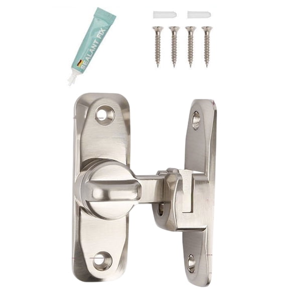 90/180 Degree Sliding Door Locks Safety Sliding Barn Door Lock Privacy Door Bolt Lock for Screen, Cabinets, Bathrooms