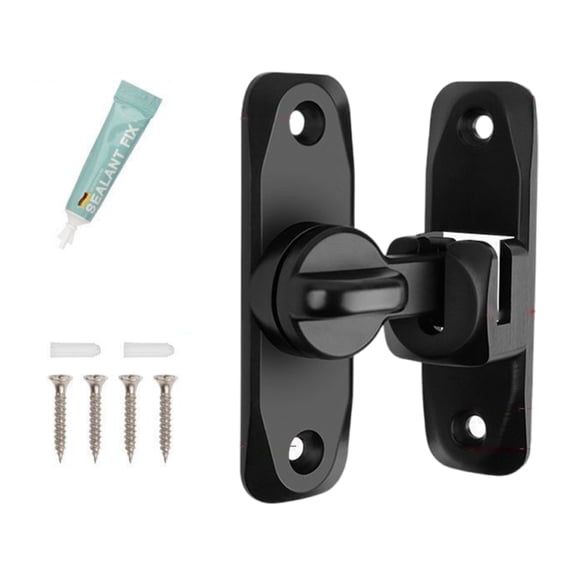 90/180 Degree Sliding Door Locks Safety Sliding Barn Door Lock Privacy Door Bolt Lock for Screen, Cabinets, Bathrooms