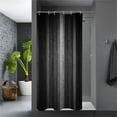 thumbnail image 1 of 90*180 High Black Grey Shower Curtain Set - Small Shower Curtain Black Grey Shower Curtain Set Abstract Modern Fabric Shower Curtain for Bathroom Cool Glass Texture Shower Curtain with Hook, 1 of 9