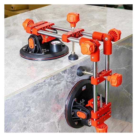 90-270 Degree Manual Stone Seam Setter with 8 Inch Vacuum Suction Cups for Granite Joining Seamless Rubber Countertop Leveling ,Precision Adjustment