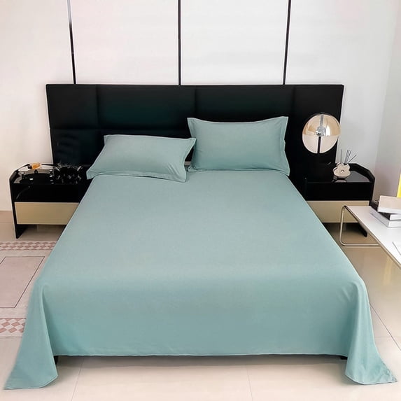 90×48 Inch Aloe Cotton Fitted Bed Sheet,Soft Washed Cotton Full Size Bottom Sheet for Mattress,Breathable Skin Friendly Bedding Cover,Green