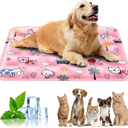 90*60cm Dog Cooling Mat, 2026 New Summer Pet Mats, Portable Pet Cooling Pad for Travel, Washable Gel Coolings Mat for Dogs and Cats Indoor Outdoor, Reusable Chill Pad Suitable for All Pets