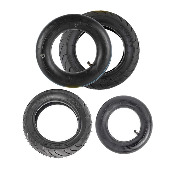 90/65-6.5 Front & 110/50-6.5 Rear Tire Inner Tube Combo Replacement for 38cc 47cc 49cc Mini Pocket Bikes MTA1 MTA2 MTA4 GP-RSR Lucky7 Mini Dirt Pit Bikes Electric Scooters - Bent Valve Stem