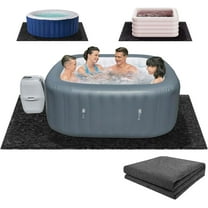 90 * 90 inch Hot Tub Pad, Inflatable Hot Tub Mat Outdoor Indoor, Slip-Proof Backing, Absorbent Spa Pool Ground Base Flooring Protector Mat