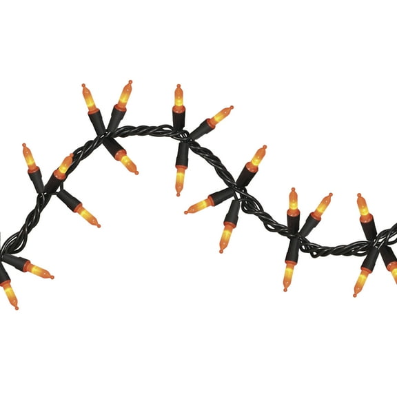 Orange Garland Lights, 90CT, LED, 9ft, Halloween Indoor/Outdoor, by Way To Celebrate