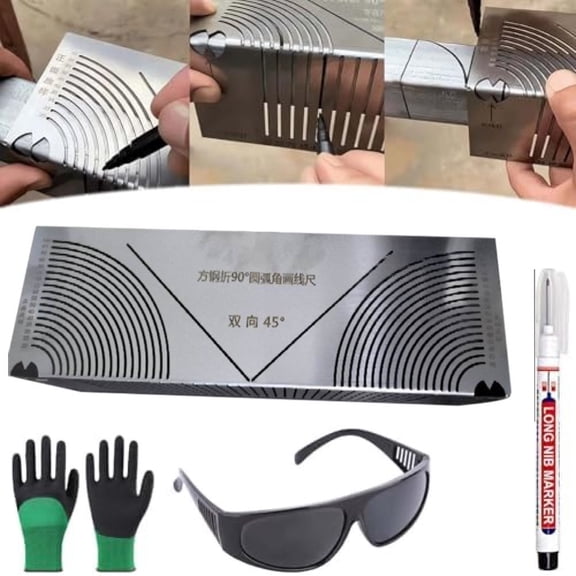 90 Angle Marking Ruler Angle And Marking Tool Square Tube Scriber 20-100Mm