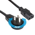 thumbnail image 1 of 90º Angled 360º  Rotation Plug Power Cable, 1 of 2
