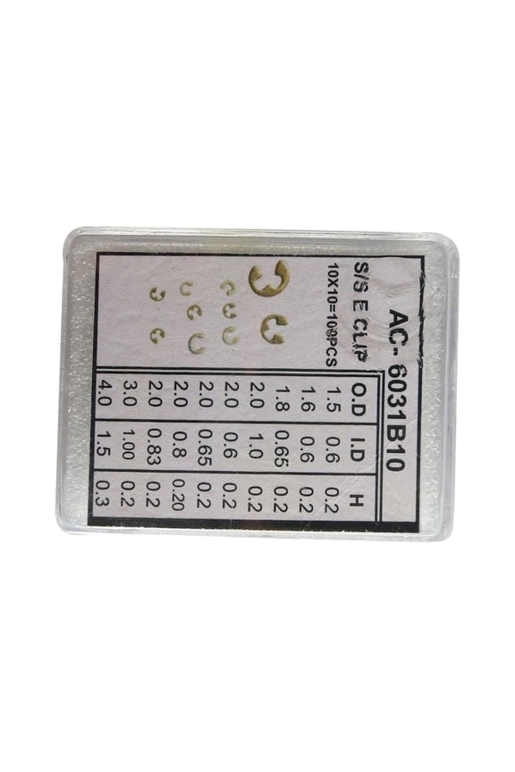 90* Assorted Chronograph Watch Pusher Button C-clip E Clip Circlip Ring