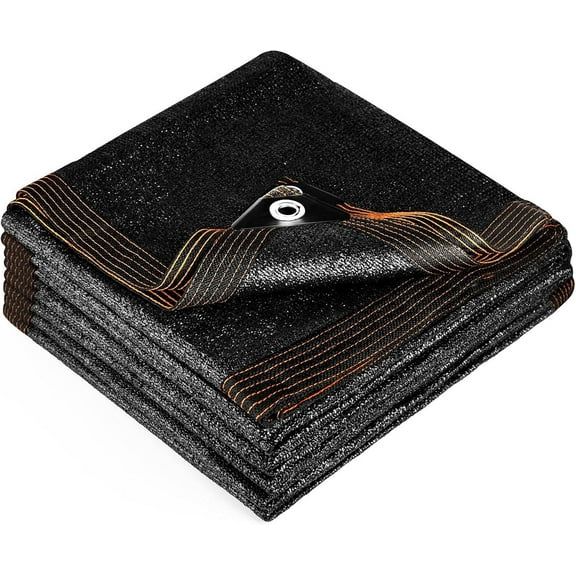 90% Black Shade Cloth 10ft X 20ft Sunblock Shade Net Mesh Shade Net with Taped Edge for Plant Cover Greenhouse Garden Flower