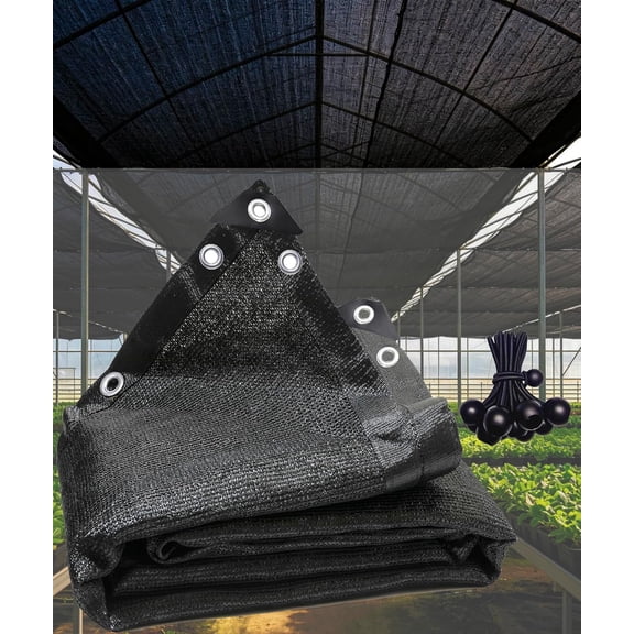 90% Black Shade Cloth 3ft x 10ft Heavy Duty Outdoor Mesh Tarp with Grommets，Sun Shade Canopy for Patio，Garden，Greenhouse，Chicken Coops，Plants Vegetables，Swimming Pool