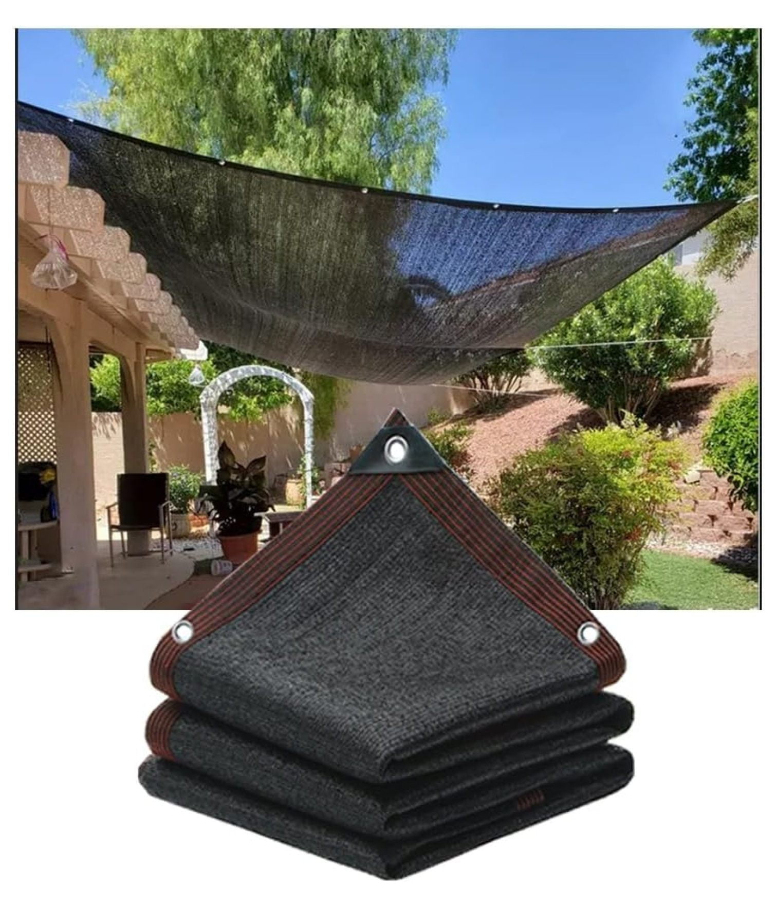 90% Black Shade Cloth for Garden 13FTX26FT Mesh Greenhouse Sun Shade ...