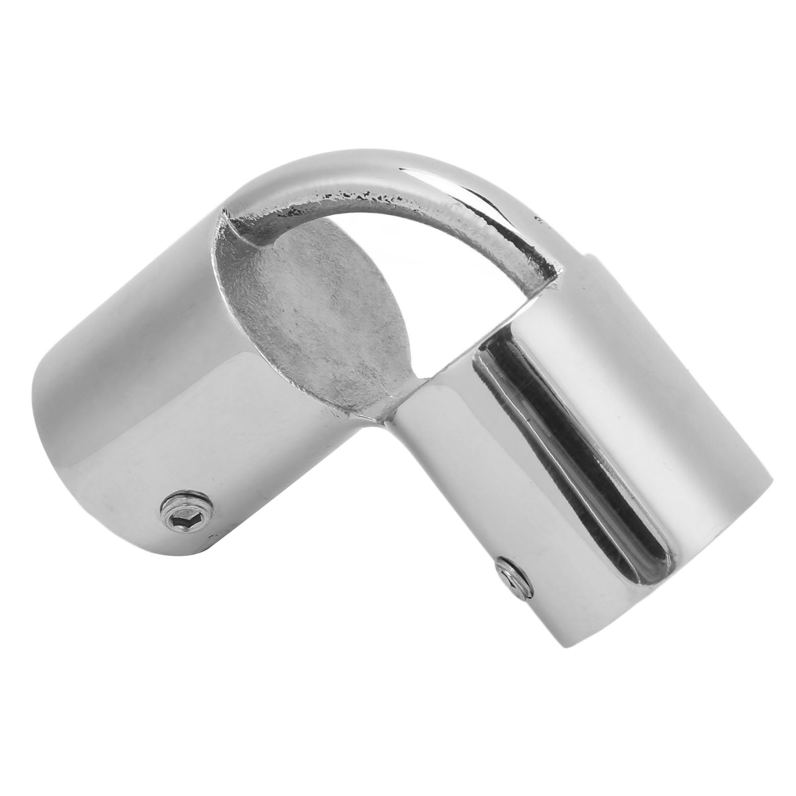 90° Boat Pipe Connector 22mm 2 Port Hand Rail Fitting Stainless Steel for Marine Yachts