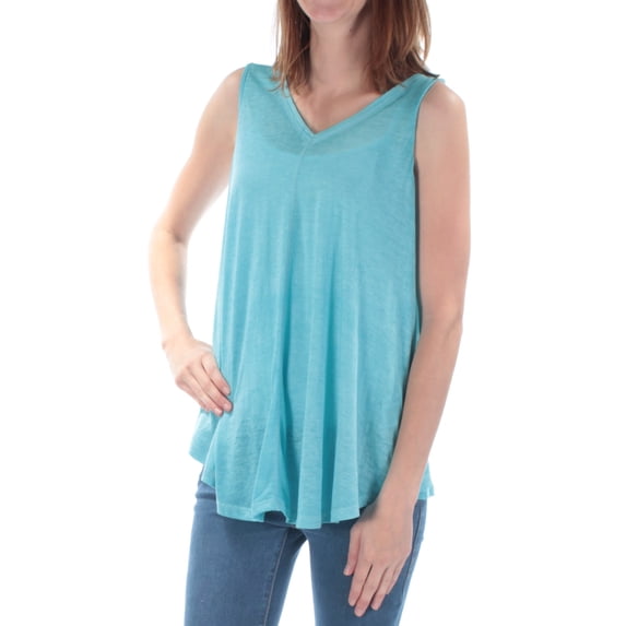 calvin klein new blue icy women size small s v-neck sleeveless tank cami