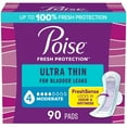 thumbnail image 1 of 90 Count Poise Ultra Thin Incontinence & Postpartum Pads with Wings for Bladder, 1 of 7