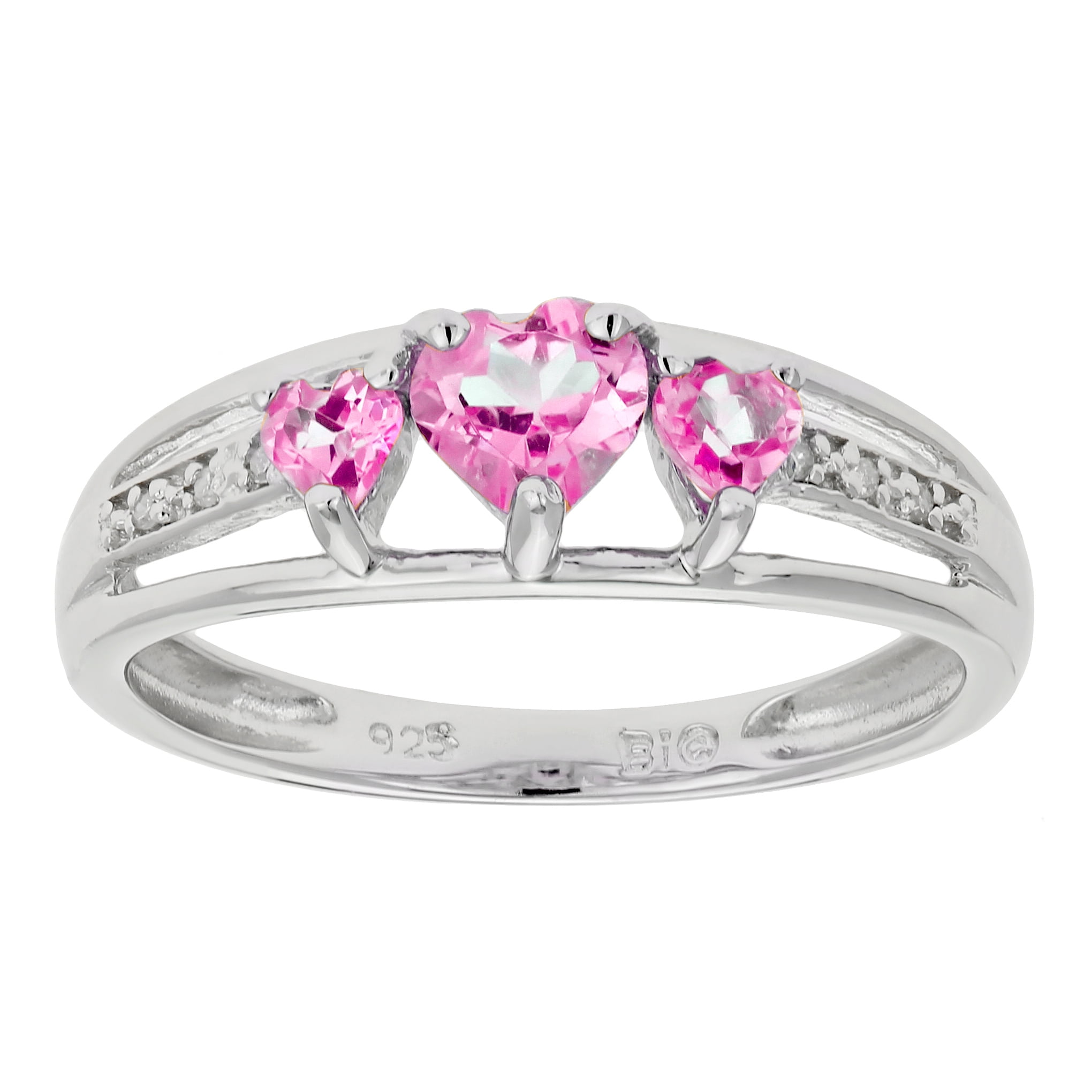 The Triple Pink Sterling Ring main image 1
