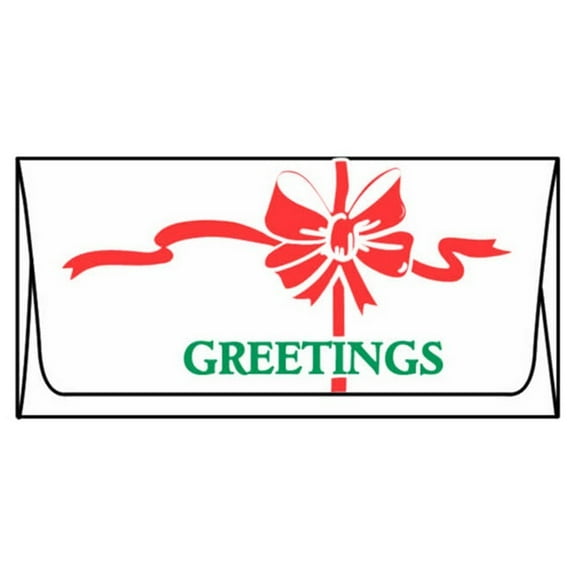 #90, Currency Gift Envelope, 2-3/4" x 6-5/16", 24#, Open Side, White, Side Seams, Oval Cutout (Box of 250)