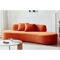 thumbnail image 1 of 90" Curved Velvet Sofa with Half Moon Design - Luxurious & Spacious, 1 of 10